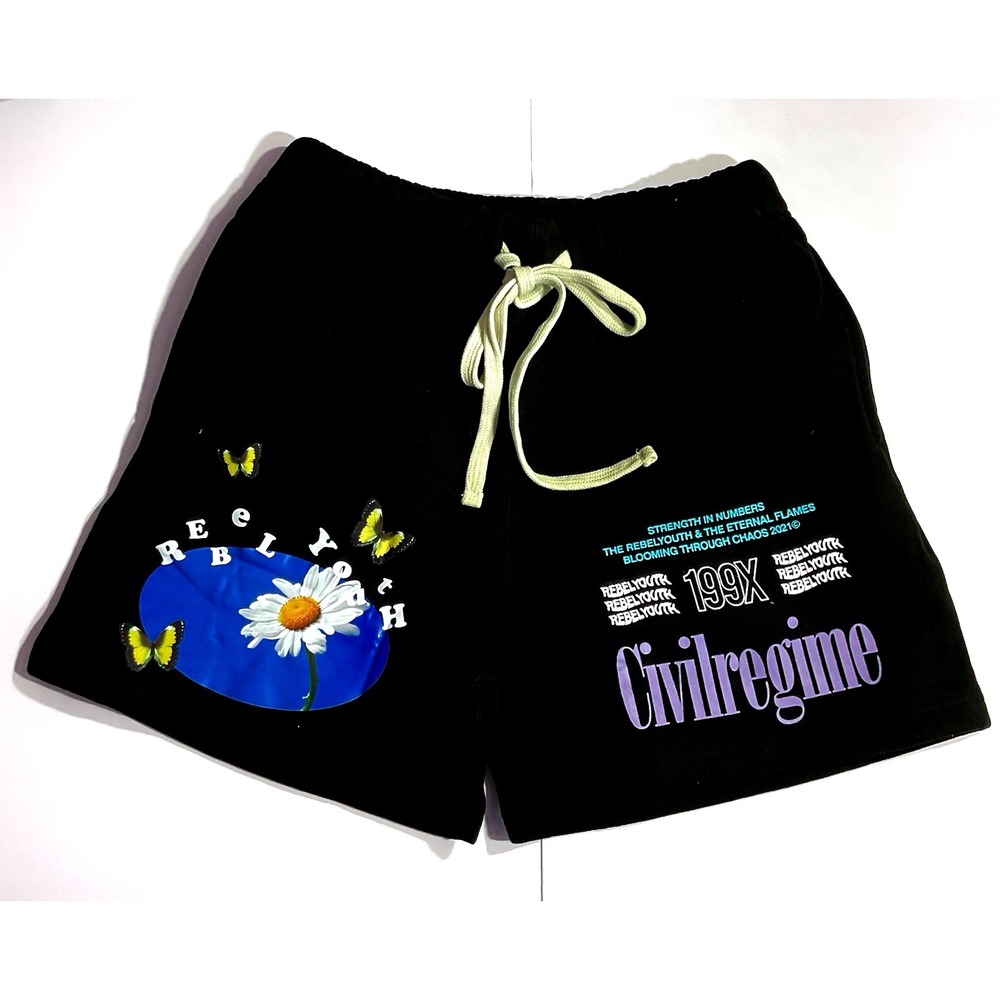 Civil Regime Men's Rebel Youth Shorts 199X Size Medium Black‎ NWOT